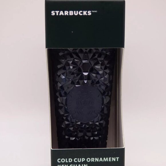 Starbucks Navy Blue [Jeweled] Starbucks 2024 Cold Cup Ornament Keychain NIB - Picture 5 of 7